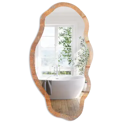 Miroir irrégulier avec impression effet rouille