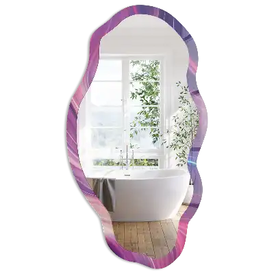 Miroir irrégulier à motif de lignes énergétiques