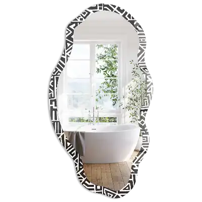 Miroir irrégulier à motif mosaïque moderniste