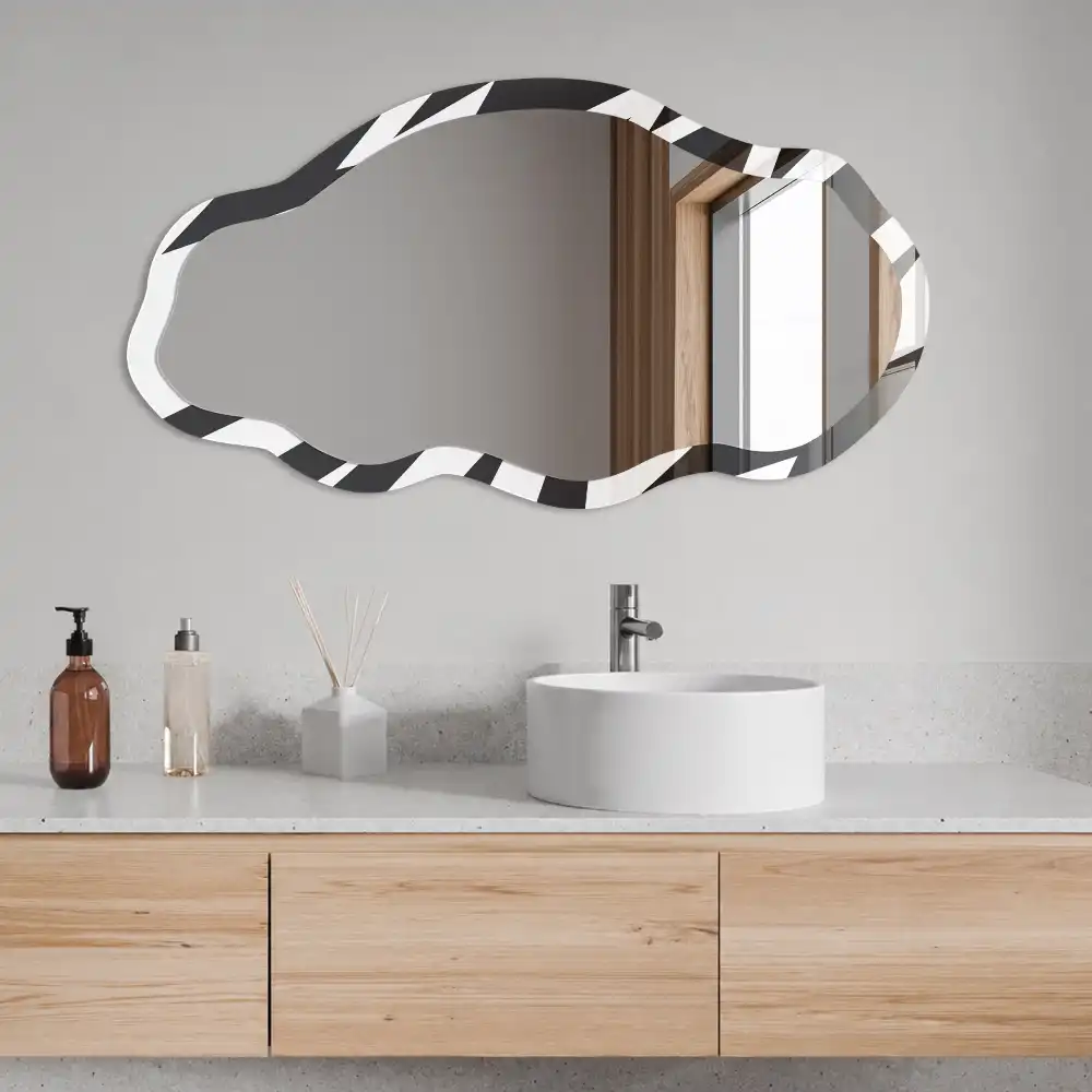 Miroir irrégulier à motif dynamique