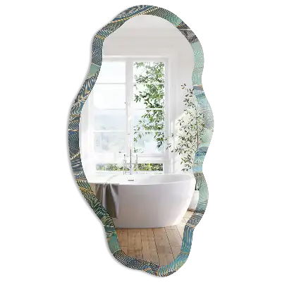Miroir décoratif irrégulier à motif botanique élégant