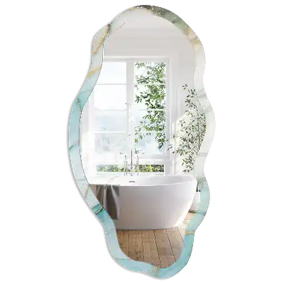Miroir décoratif irrégulier à motif marbre
