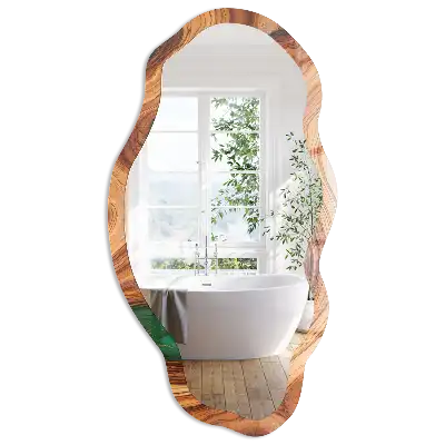 Miroir irrégulier à motif minéral