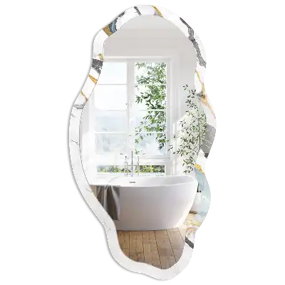 Miroir décoratif irrégulier effet marbre