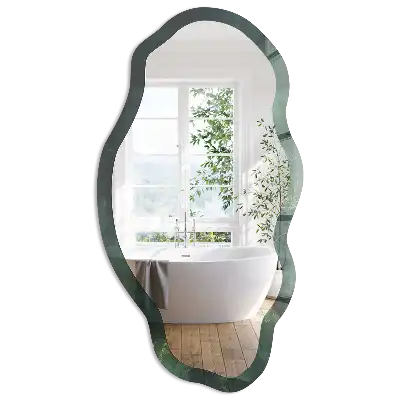 Miroir irrégulier à impression élégance verte