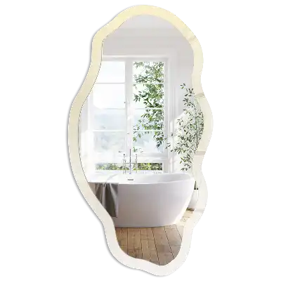 Miroir décoratif irrégulier à impression dégradé crème