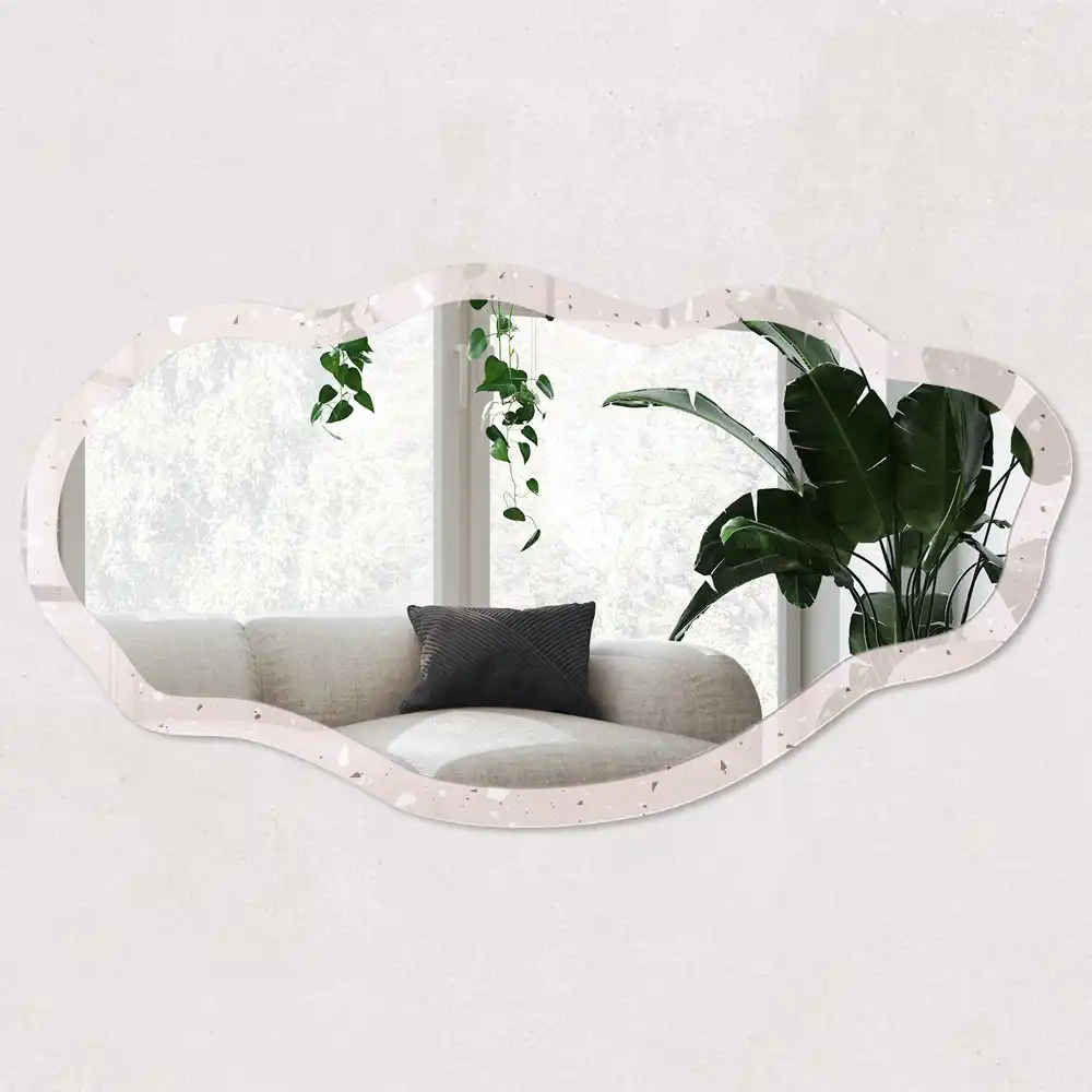Miroir irrégulier à motif terrazzo moderne