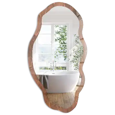 Miroir irrégulier avec impression effet pierre