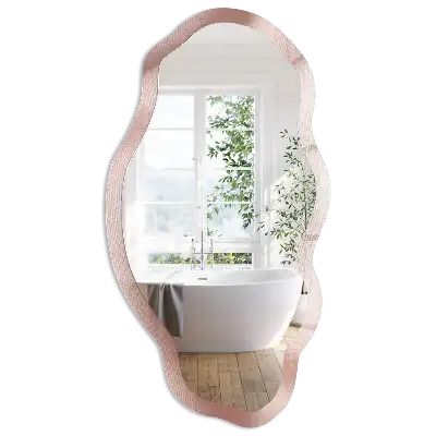 Miroir encadré à impression forme irrégulière finition poudrée