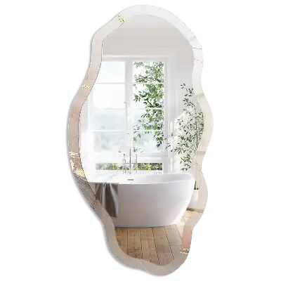 Miroir décoratif irrégulier à motif marbré