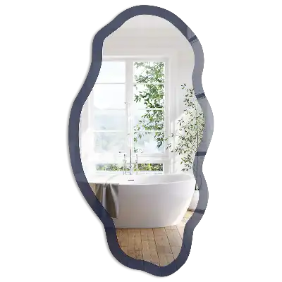 Miroir décoratif irrégulier avec impression bleu marine