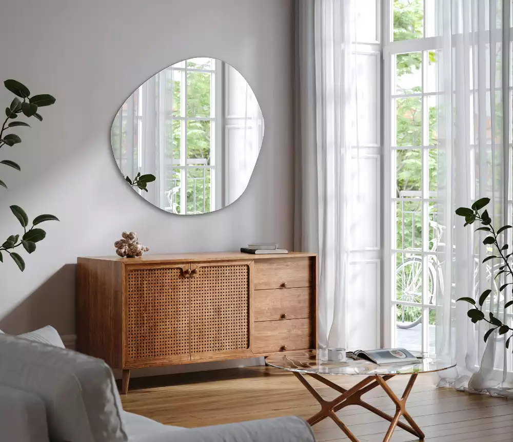 Miroir asymétrique suspendu moderne
