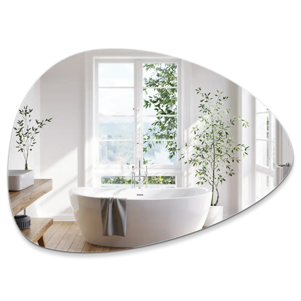 Miroir mural organique à la forme inhabituelle