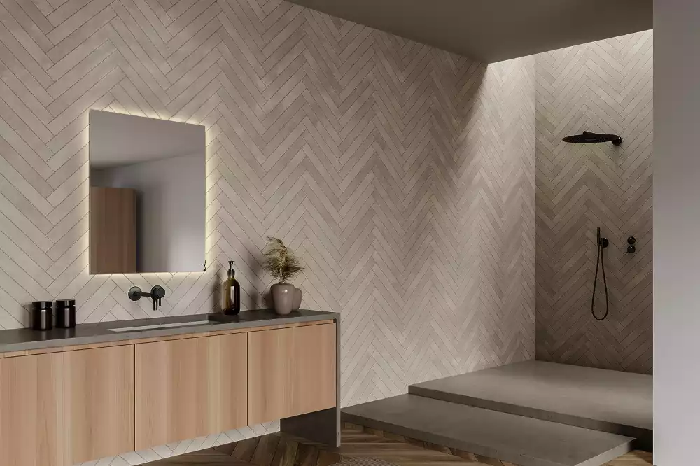 Miroir carré moderne avec éclairage LED