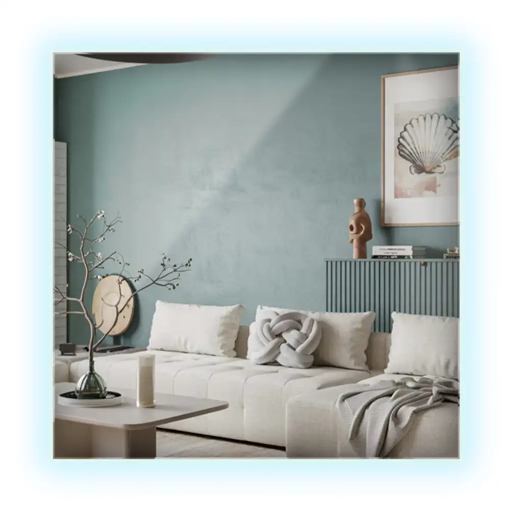 Miroir carré moderne avec éclairage LED