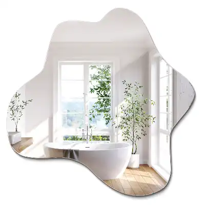 Miroir suspendu de forme organique irrégulière