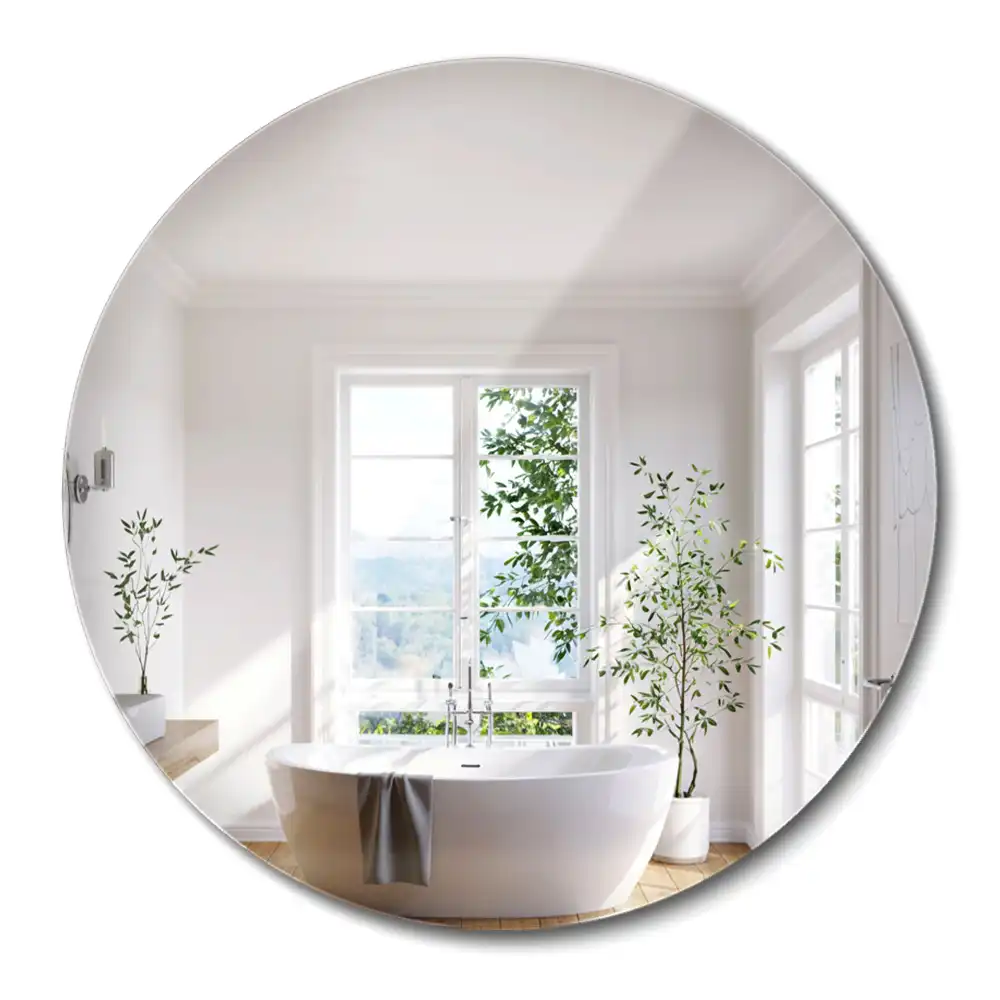 Miroir rond suspendu sans cadre