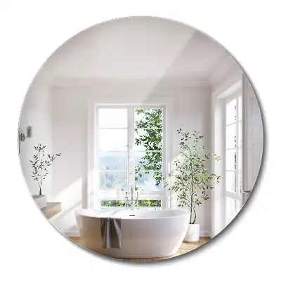 Miroir rond suspendu sans cadre