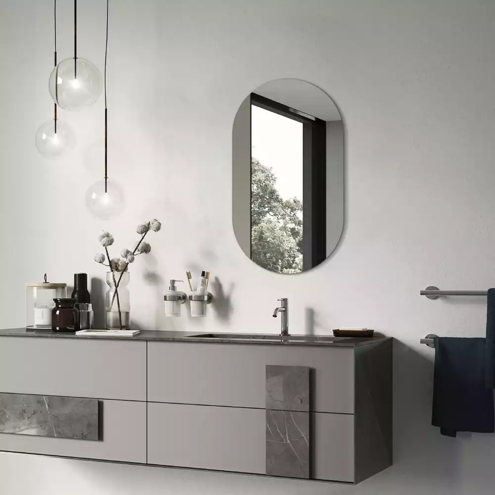 Miroir mural ovale élégant