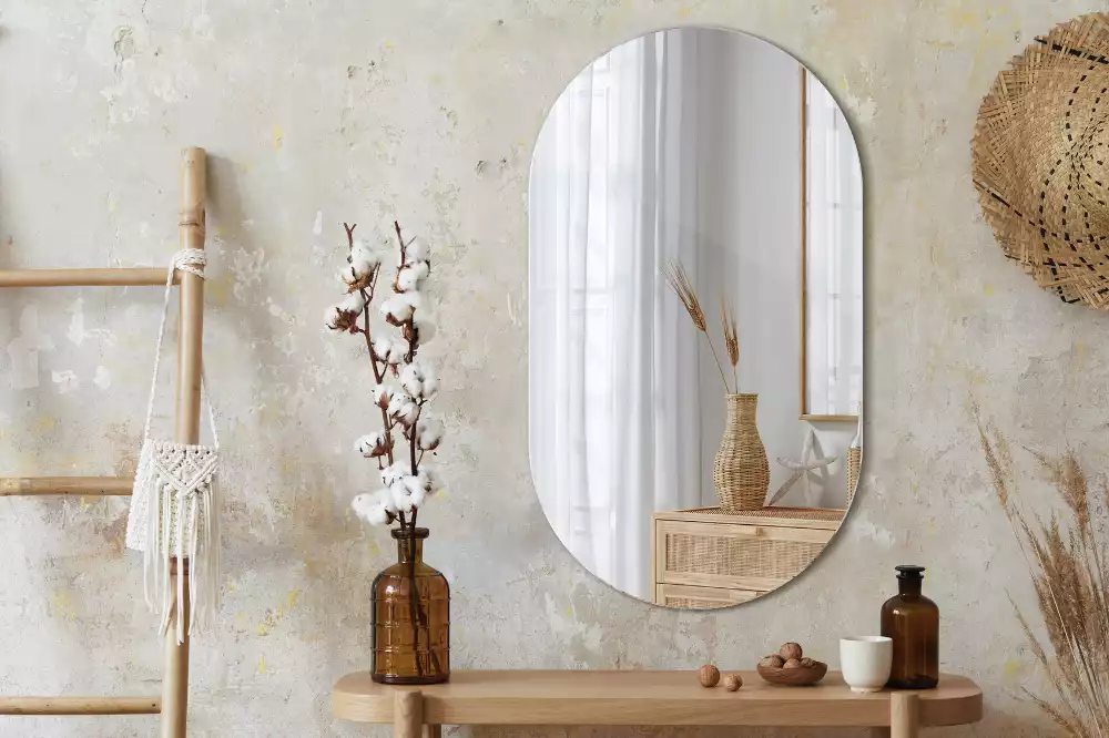 Miroir mural ovale élégant