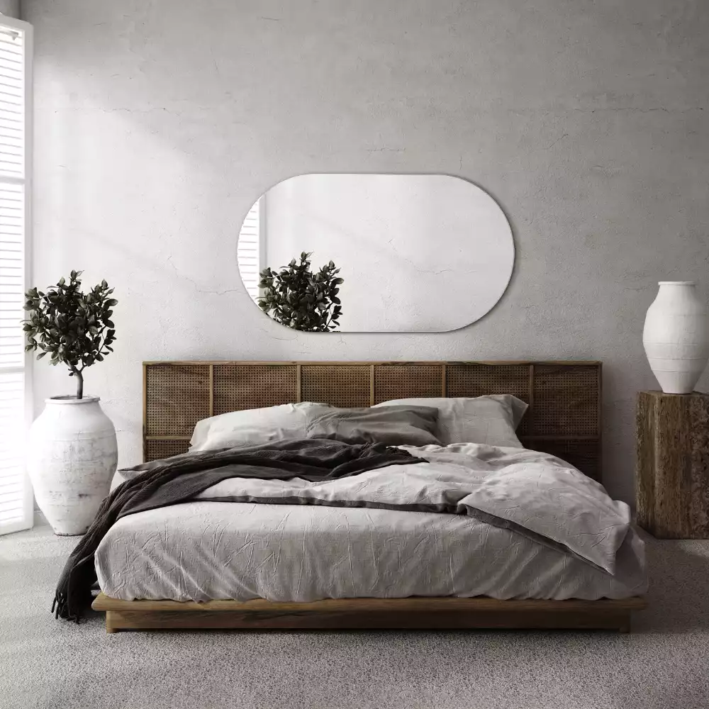 Miroir mural ovale élégant