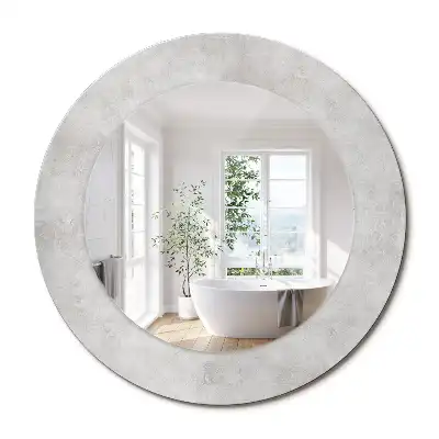 Miroir rond imprimé texture de béton