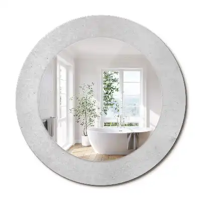 Miroir rond imprimé texture de béton