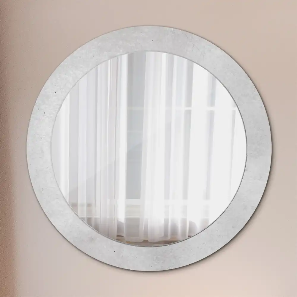Miroir rond imprimé texture de béton