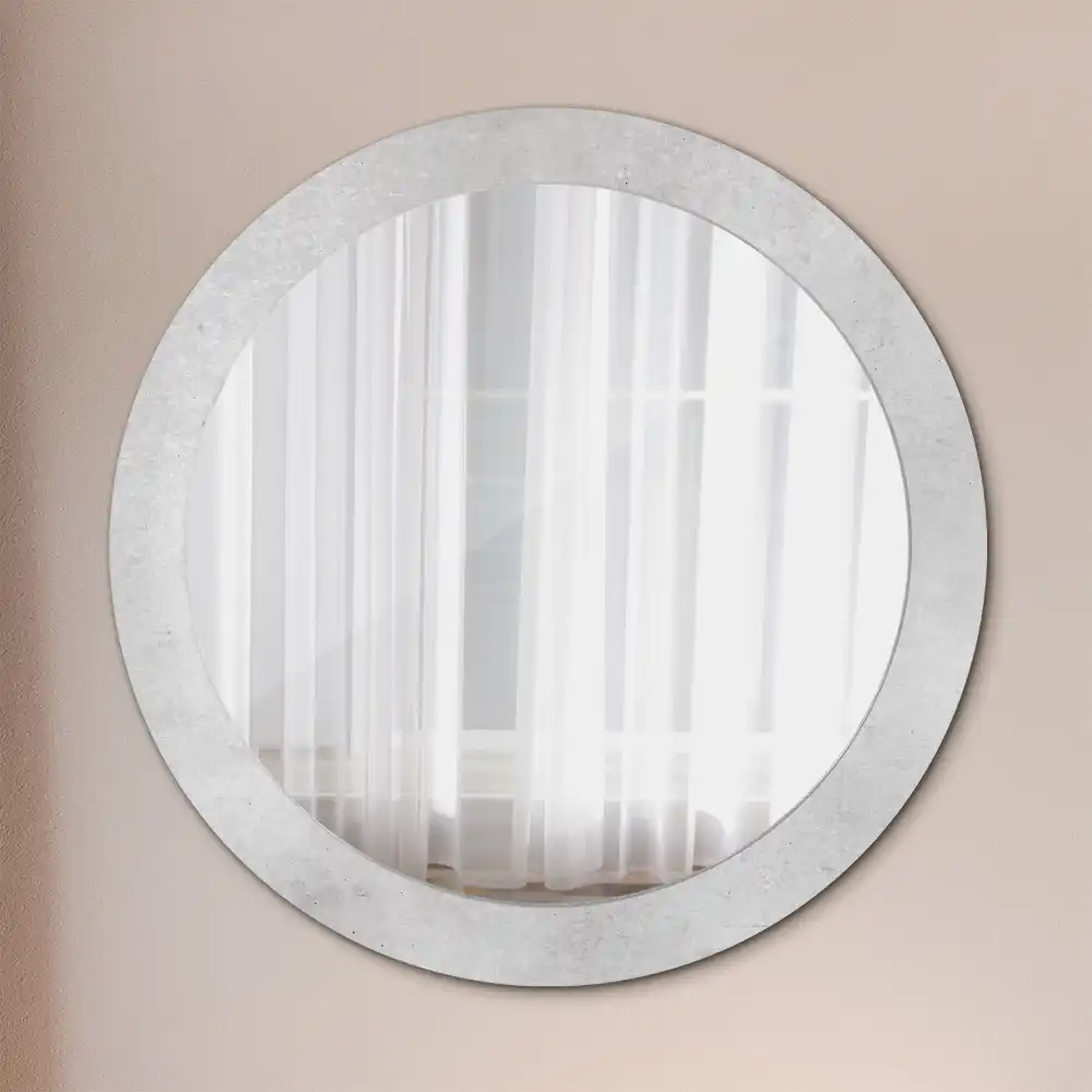Miroir rond imprimé texture de béton