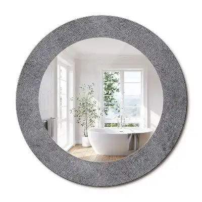 Miroir rond imprimé texture de béton