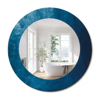 Miroir rond avec décoration art abstrait