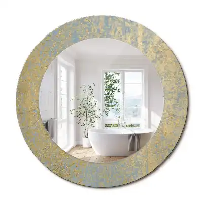 Miroir rond imprimé motif style loft