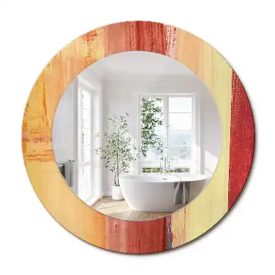 Miroir rond imprimé tableau abstrait