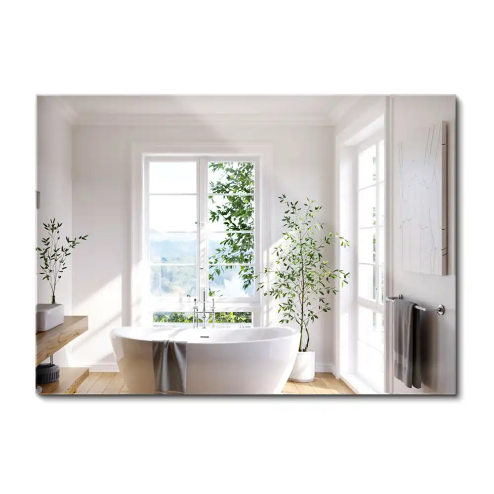 Miroir rectangulaire minimaliste sans cadre