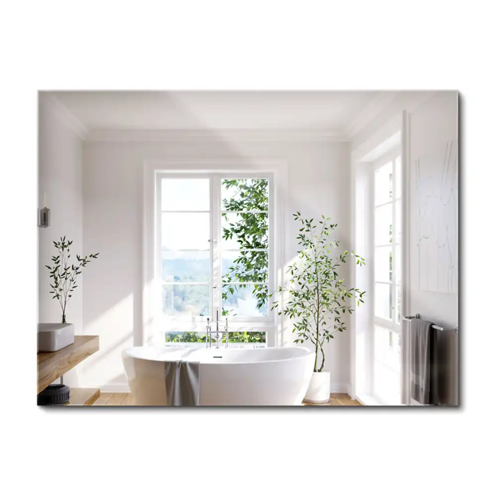 Miroir rectangulaire minimaliste sans cadre