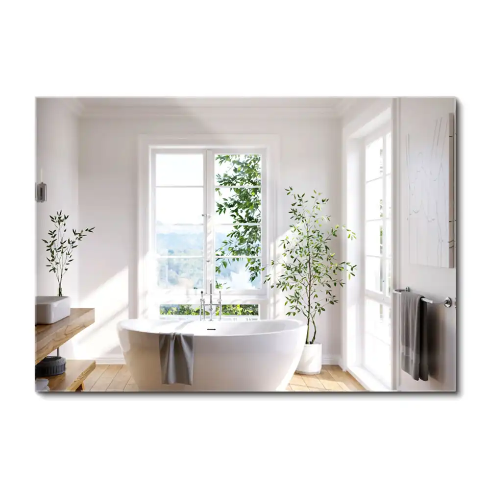 Miroir rectangulaire minimaliste sans cadre