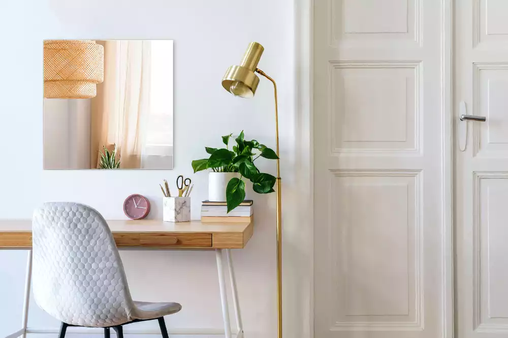 Miroir rectangulaire minimaliste sans cadre