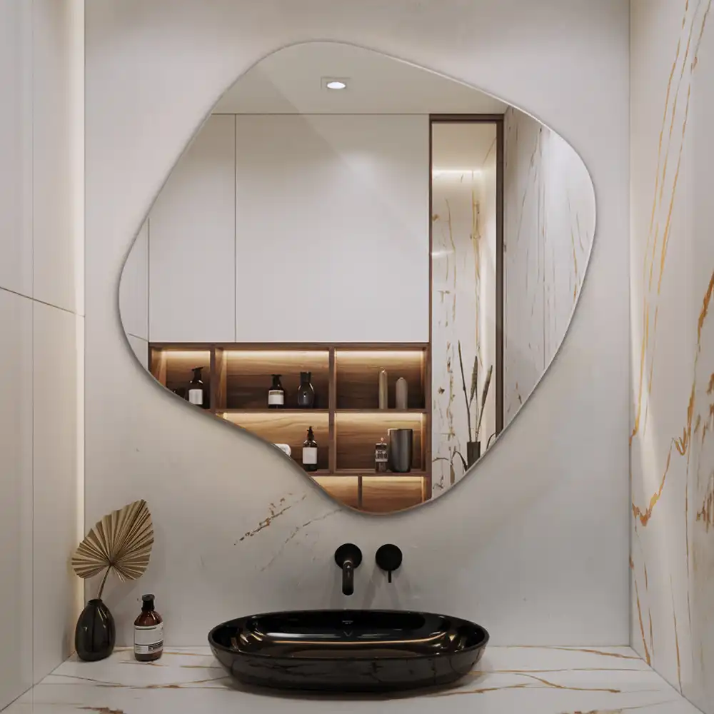 Miroir mural moderniste en forme de tache