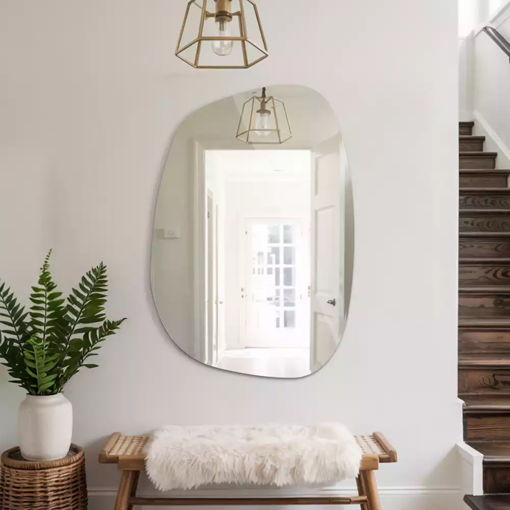 Miroir mural moderne en forme de tache