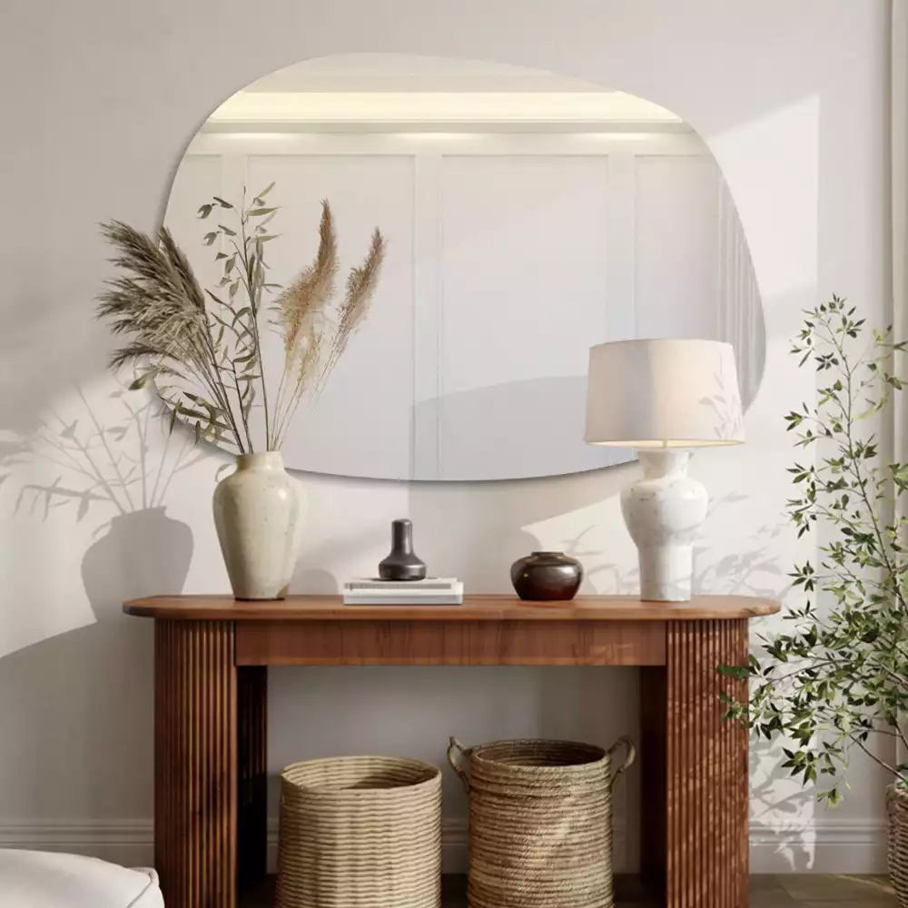 Miroir mural moderne en forme de tache