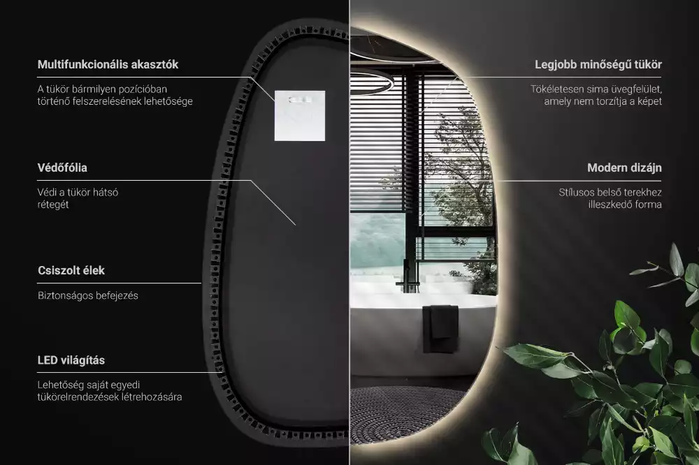 Miroir moderne à forme irrégulière