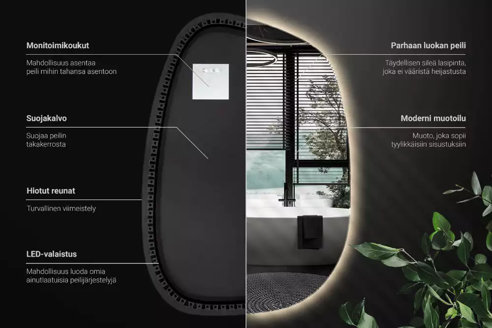 Miroir moderne à forme irrégulière