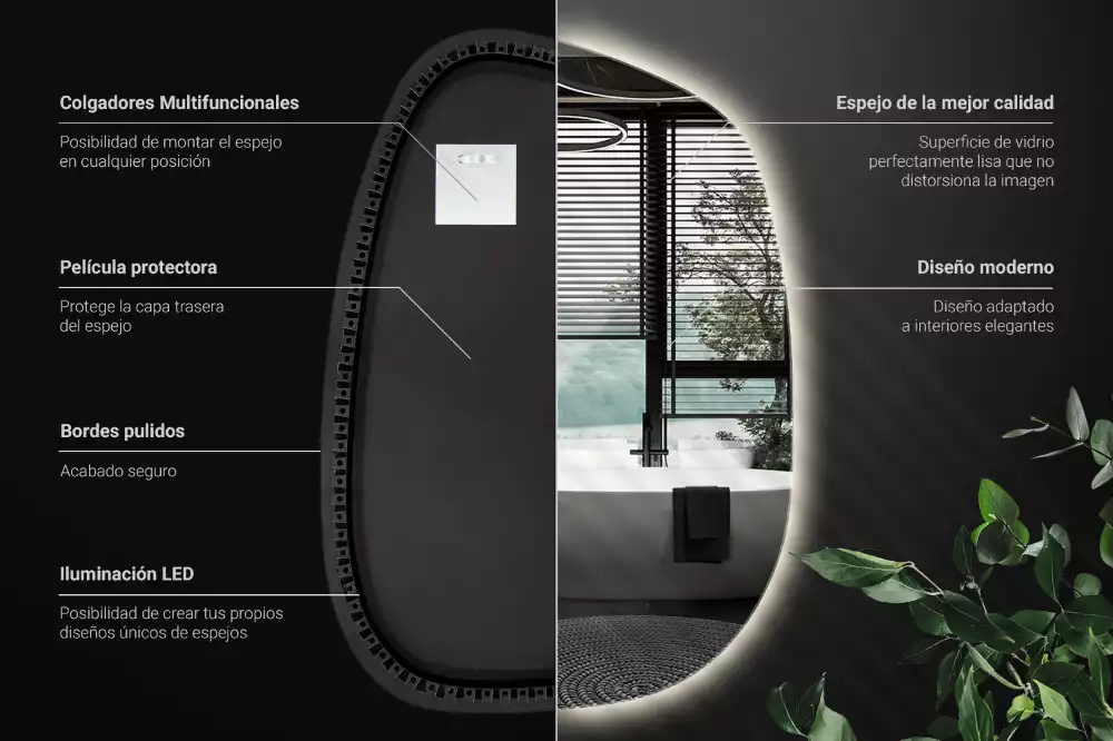 Miroir moderne à forme irrégulière