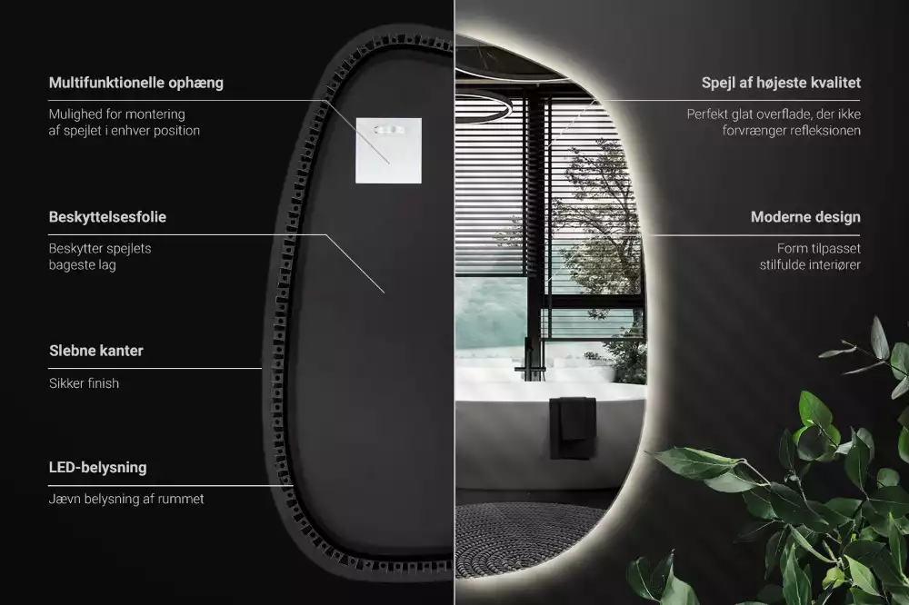 Miroir moderne à forme irrégulière