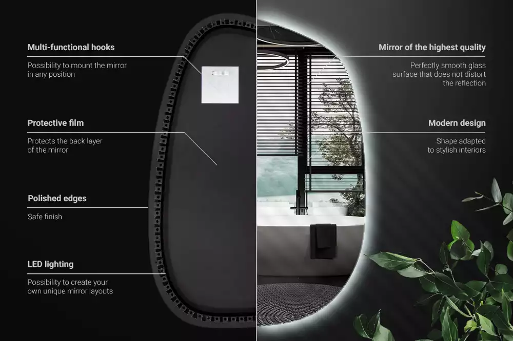 Miroir moderne à forme irrégulière