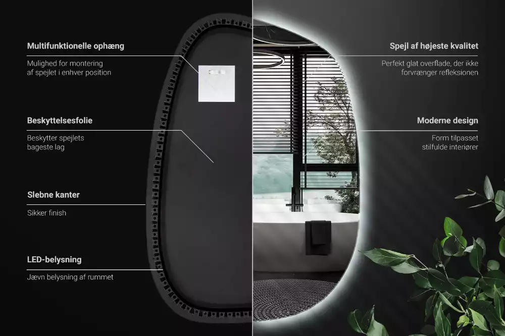Miroir moderne à forme irrégulière