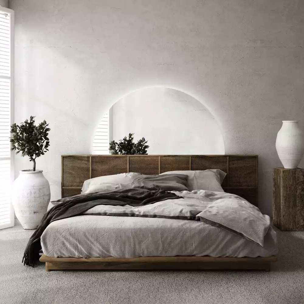 Miroir demi-cercle lumineux LED décoratif moderne