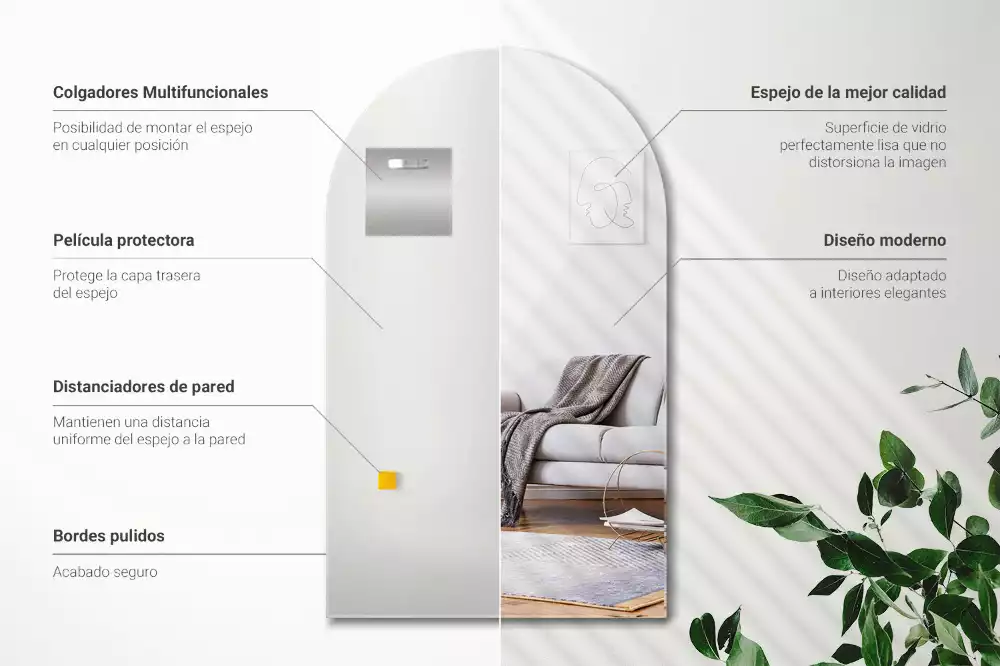 Miroir arche suspendu élégant