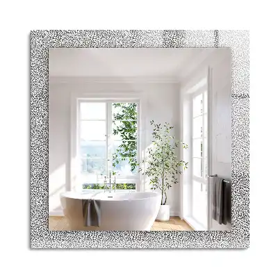 Miroir rectangulaire avec cadre imprimé motif tridimensionnel