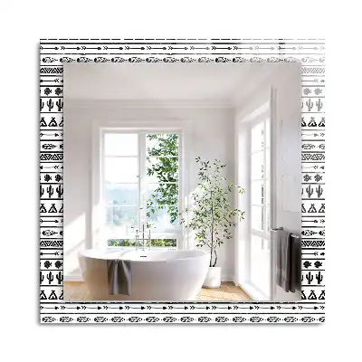 Miroir rectangulaire décoratif cactus flèches et tipis